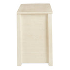 Table de chevet à 3 tiroirs en pin massif antique blanc/gris/noyer avec poignées de tiroir en métal, assemblage par 1 personne