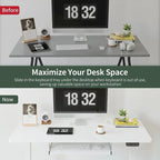 Bureau debout électrique à hauteur réglable en bois avec plateau de clavier et boutons de mémoire, assemblage par 1 personne