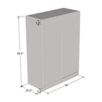 Armoire penderie miroir à 2 portes Noir / Blanc / Gris / Wengé brillant avec étagères et tringle, montage à 2 personnes
