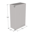 Armoire penderie miroir à 2 portes Noir / Blanc / Gris / Wengé brillant avec étagères et tringle, montage à 2 personnes