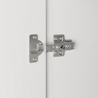 Armoire double en MDF blanc, autoportante, avec tringle et étagères, montage à 2 personnes