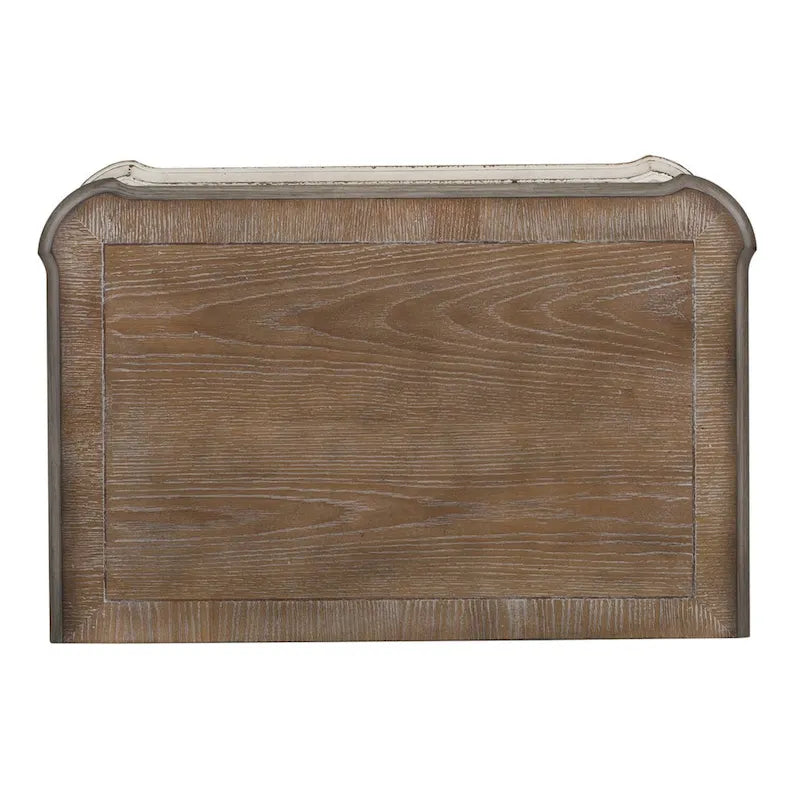 Classeur latéral antique blanc avec 2 tiroirs à extension complète verrouillables et pieds tournés, assemblage par 1 personne