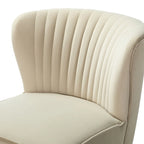 Fauteuil d'appoint sans accoudoirs en velours violet, avec dossier capitonné et pieds en métal doré, 1 place