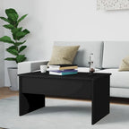 Table basse relevable multicolore avec rangement dissimulé, bois d'ingénierie, assemblage par 1 personne