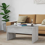 Table basse relevable multicolore avec rangement dissimulé, bois d'ingénierie, assemblage par 1 personne