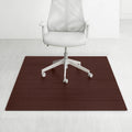 Tapis de Chaise de Bureau Rectangulaire en Bambou Cerisier / Noyer / Espresso avec Dos Antidérapant