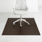 Tapis de Chaise de Bureau Rectangulaire en Bambou Cerisier / Noyer / Espresso avec Dos Antidérapant