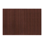Tapis de Chaise de Bureau Rectangulaire en Bambou Cerisier / Noyer / Espresso avec Dos Antidérapant
