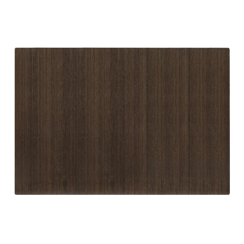 Tapis de Chaise de Bureau Rectangulaire en Bambou Cerisier / Noyer / Espresso avec Dos Antidérapant