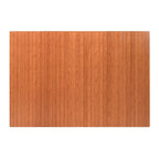 Tapis de Chaise de Bureau Rectangulaire en Bambou Cerisier / Noyer / Espresso avec Dos Antidérapant