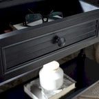 Console de ferme avec 2 tiroirs et pieds tournés, assemblage par 1 personne