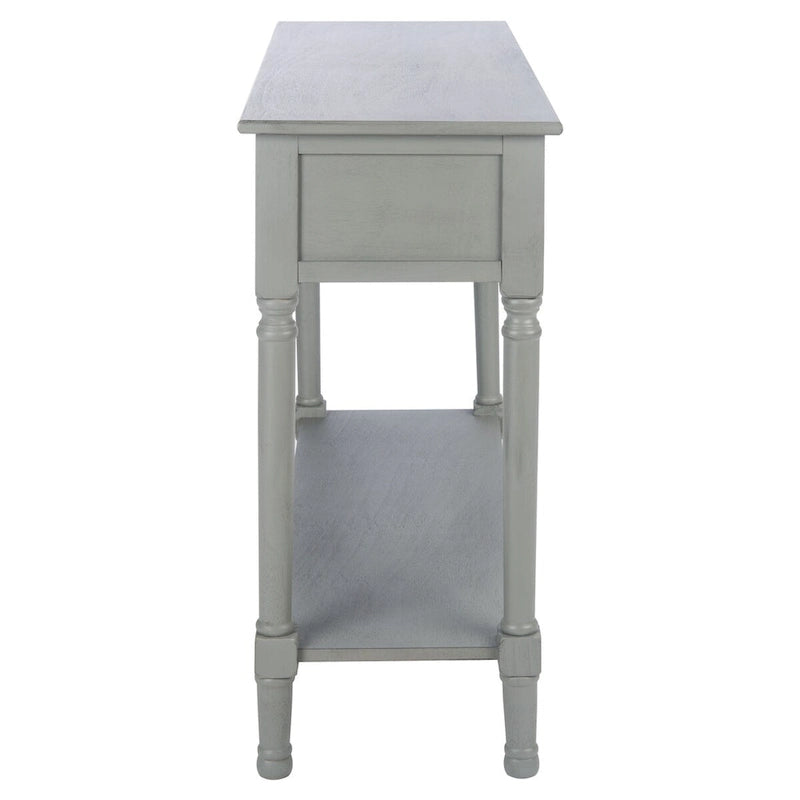 Console de ferme avec 2 tiroirs et pieds tournés, assemblage par 1 personne