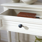 Console de ferme avec 2 tiroirs et pieds tournés, assemblage par 1 personne