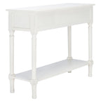 Console de ferme avec 2 tiroirs et pieds tournés, assemblage par 1 personne