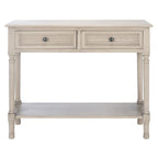 Console de ferme avec 2 tiroirs et pieds tournés, assemblage par 1 personne