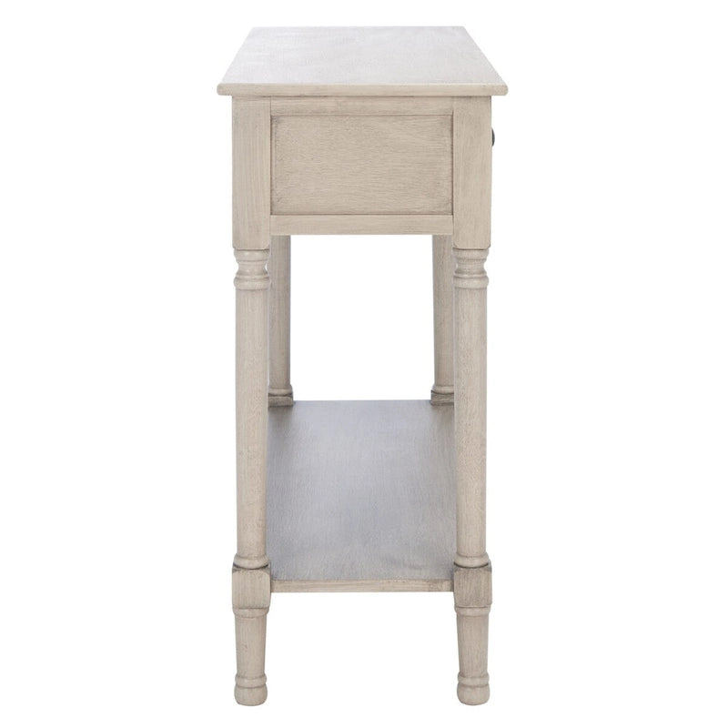 Console de ferme avec 2 tiroirs et pieds tournés, assemblage par 1 personne