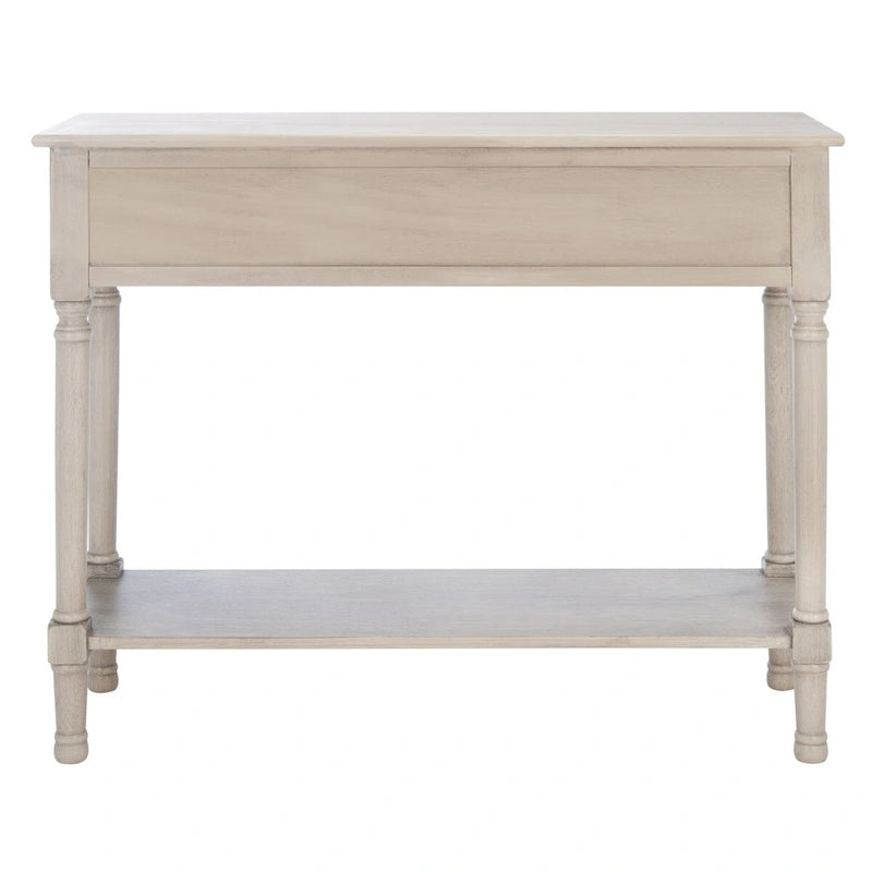 Console de ferme avec 2 tiroirs et pieds tournés, assemblage par 1 personne