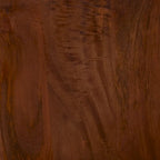 Table d'appoint demi-ronde marron, base en bois de manguier avec plateau en marbre, assemblage par 1 personne