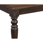Banc de salle à manger bicolore marron en bois d'hévéa et d'acacia avec pieds tournés, 2 places