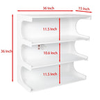 Étagère et table basse convertibles 4 niveaux noir/blanc, assemblage par 1 personne