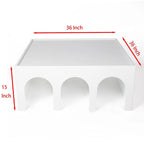 Étagère et table basse convertibles 4 niveaux noir/blanc, assemblage par 1 personne