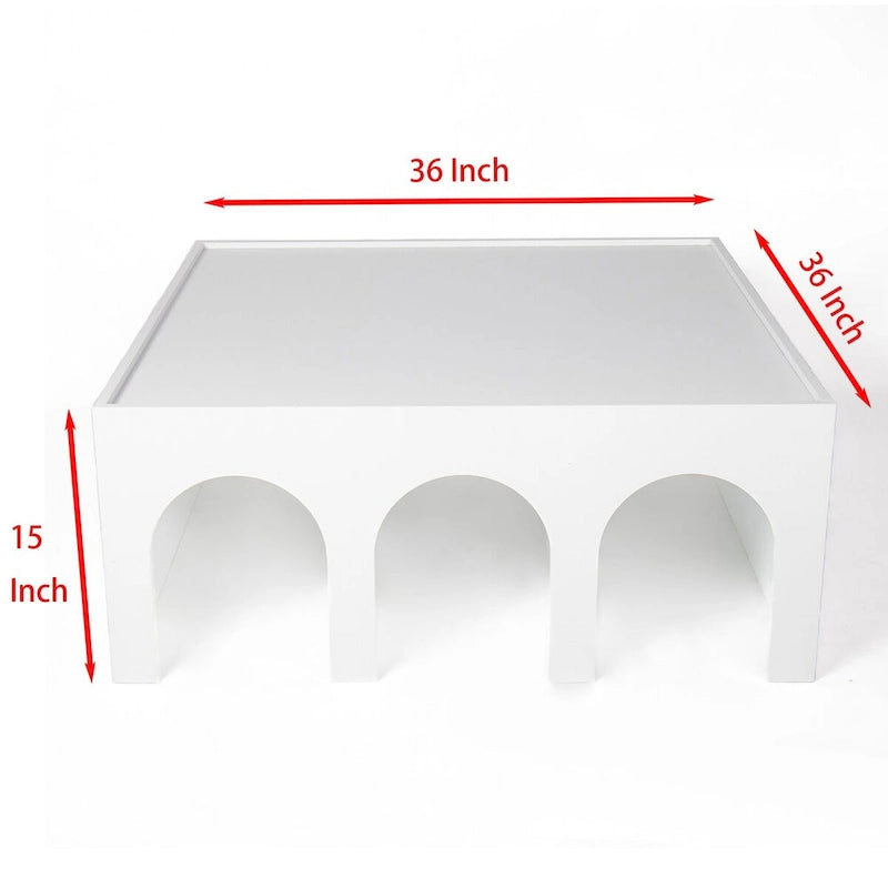 Étagère et table basse convertibles 4 niveaux noir/blanc, assemblage par 1 personne