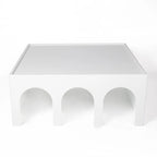 Étagère et table basse convertibles 4 niveaux noir/blanc, assemblage par 1 personne