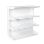 Étagère et table basse convertibles 4 niveaux noir/blanc, assemblage par 1 personne