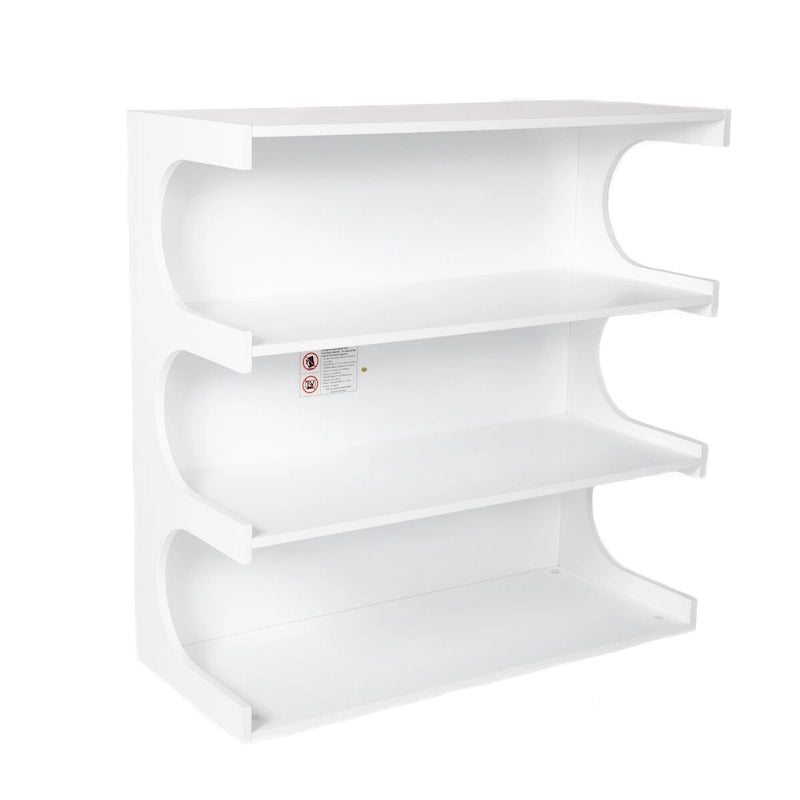 Étagère et table basse convertibles 4 niveaux noir/blanc, assemblage par 1 personne