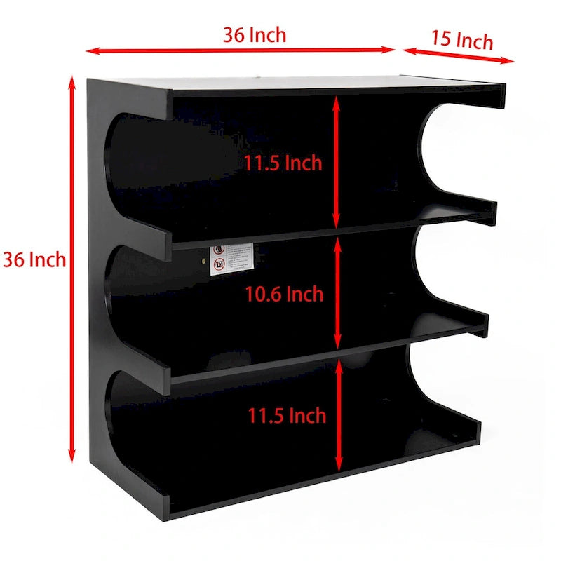 Étagère et table basse convertibles 4 niveaux noir/blanc, assemblage par 1 personne