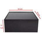 Étagère et table basse convertibles 4 niveaux noir/blanc, assemblage par 1 personne