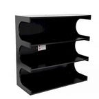 Étagère et table basse convertibles 4 niveaux noir/blanc, assemblage par 1 personne