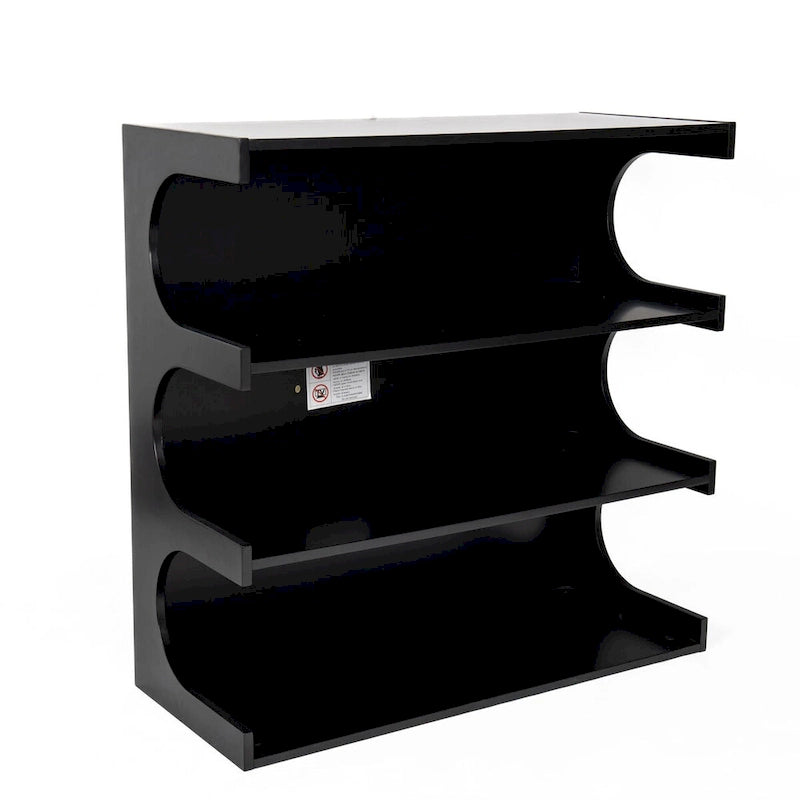 Étagère et table basse convertibles 4 niveaux noir/blanc, assemblage par 1 personne