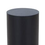 Table d'appoint ronde noire, plateau en MDF, entièrement assemblée
